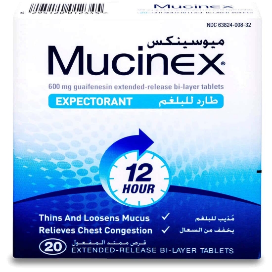 Picture of Mucinex 600mg Tab, 20s